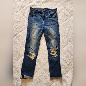 Abercrombie Fitch High Rise Ankle Simone Distressed Skinny Jeans Size 4 Denim